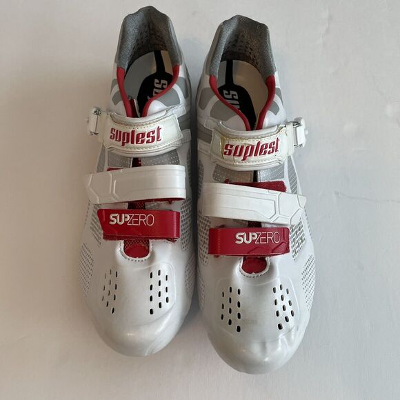 Suplest Supzero Sz 44.5 (US 11.5) Carbon Racing Cycling Road Shoe White 3-bolt - Picture 6 of 16